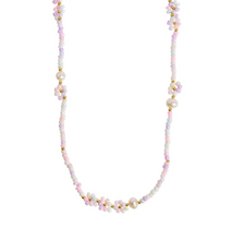 Load image into Gallery viewer, Elsa Colorful Beads Flower and Pearl Powder Necklace