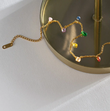 Load image into Gallery viewer, Sky Multi Colored Chain Anklet Stainless Steel