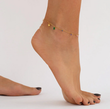 Load image into Gallery viewer, Sky Multi Colored Chain Anklet Stainless Steel