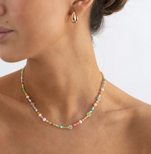 Load image into Gallery viewer, Sigrid Flower and Pearl Colorful Bead Summer Necklace