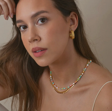 Load image into Gallery viewer, Sigrid Flower and Pearl Colorful Bead Summer Necklace
