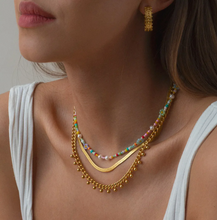 Load image into Gallery viewer, Sigrid Flower and Pearl Colorful Bead Summer Necklace