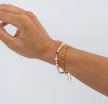 Load image into Gallery viewer, Sigrid Flower and Pearl Colorful Bead Summer Bracelet