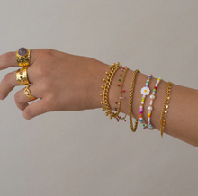 Load image into Gallery viewer, Sigrid Flower and Pearl Colorful Bead Summer Bracelet