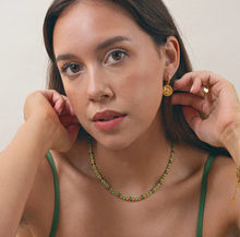 Load image into Gallery viewer, Fleur Enamel Wheat Chain Necklace Stainless Steel