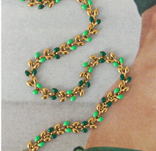 Load image into Gallery viewer, Fleur Enamel Wheat Chain Necklace Stainless Steel