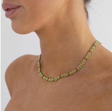 Load image into Gallery viewer, Fleur Enamel Wheat Chain Necklace Stainless Steel