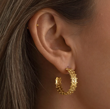 Load image into Gallery viewer, Rumi Bohemic Hoop Earrings Stainless Steel