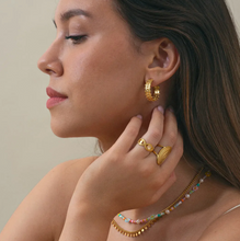 Load image into Gallery viewer, Rumi Bohemic Hoop Earrings Stainless Steel