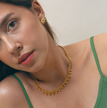 Load image into Gallery viewer, Saffron Oriental Bead Link Necklace Stainless Steel