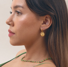 Load image into Gallery viewer, Flora Sunflower Hoop Earrings Stainless Steel