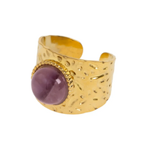 Load image into Gallery viewer, Eshma Vintage Stone Ring Stainless Steel