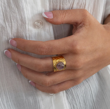 Load image into Gallery viewer, Eshma Vintage Stone Ring Stainless Steel