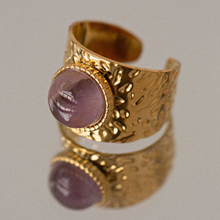 Load image into Gallery viewer, Eshma Vintage Stone Ring Stainless Steel