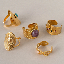 Load image into Gallery viewer, Eshma Vintage Stone Ring Stainless Steel