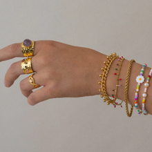 Load image into Gallery viewer, Eshma Vintage Stone Ring Stainless Steel