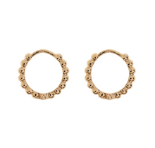 Load image into Gallery viewer, Ruby Bubbly Huggie Hoop Earrings