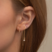 Load image into Gallery viewer, Ruby Bubbly Huggie Hoop Earrings