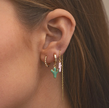 Load image into Gallery viewer, Ruby Bubbly Huggie Hoop Earrings