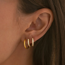 Load image into Gallery viewer, Audrey Crystal Hoop Earrings