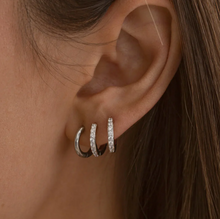 Load image into Gallery viewer, Audrey Crystal Hoop Earrings