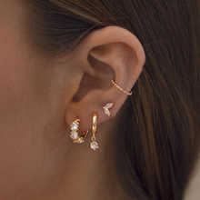Load image into Gallery viewer, Olivia Crystal Charm Hoop Earrings