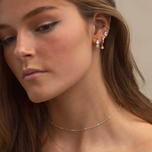 Load image into Gallery viewer, Olivia Crystal Charm Hoop Earrings