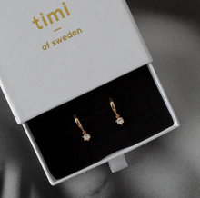 Load image into Gallery viewer, Olivia Crystal Charm Hoop Earrings