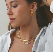Load image into Gallery viewer, Tove Daisy Flower Colorful Bead Summer Necklace