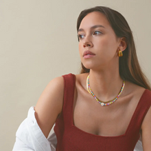 Load image into Gallery viewer, Tove Daisy Flower Colorful Bead Summer Necklace