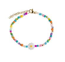Load image into Gallery viewer, Tove Daisy Flower Colorful Bead Summer Bracelet