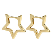 Load image into Gallery viewer, Winona Star Hoop Earrings