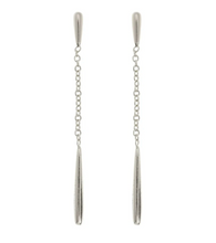 Load image into Gallery viewer, Nim Dangling Drop Chain Stud Earrings