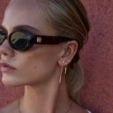 Load image into Gallery viewer, Nim Dangling Drop Chain Stud Earrings