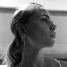 Load image into Gallery viewer, Nim Dangling Drop Chain Stud Earrings
