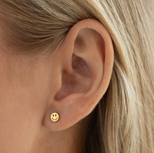 Load image into Gallery viewer, Davie Smiley Face Stud Earrings Stainless Steel