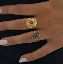 Load image into Gallery viewer, Helene Circle Adjustable Ring Stainless Steel