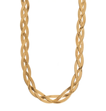 Load image into Gallery viewer, Ariel Braided Snake Chain Necklace Stainless Steel