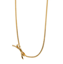 Load image into Gallery viewer, Juliette Bow Snake Chain Necklace