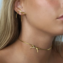 Load image into Gallery viewer, Juliette Bow Snake Chain Necklace