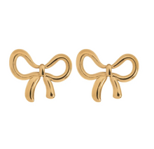 Load image into Gallery viewer, Juliette Bow Stud Earrings Stainless Steel