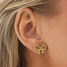 Load image into Gallery viewer, Juliette Bow Stud Earrings Stainless Steel