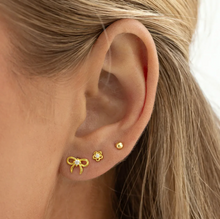 Load image into Gallery viewer, Juliette Petite Bow with Crystal Stud Earrings