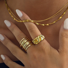 Load image into Gallery viewer, Elizha Chunky Adjustable Organic Statement Ring