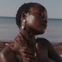 Load image into Gallery viewer, Rivers Statement Faux Pearl Earrings