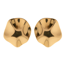 Load image into Gallery viewer, Amélie Hammered Round Earrings Stainless Steel