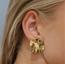 Load image into Gallery viewer, Amélie Hammered Round Earrings Stainless Steel