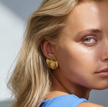 Load image into Gallery viewer, Amélie Hammered Round Earrings Stainless Steel