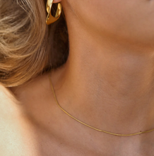 Load image into Gallery viewer, Onyx Slim Chain Necklace Stainless Steel