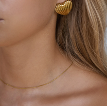 Load image into Gallery viewer, Onyx Slim Chain Necklace Stainless Steel